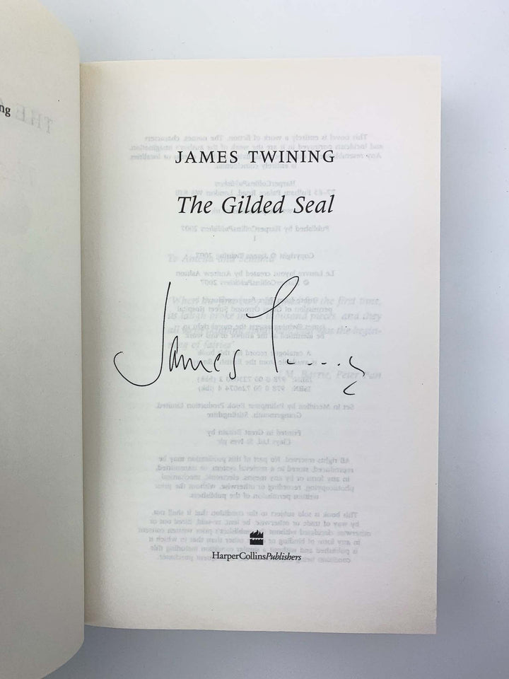 Twining, James - The Gilded Seal - SIGNED | signature page