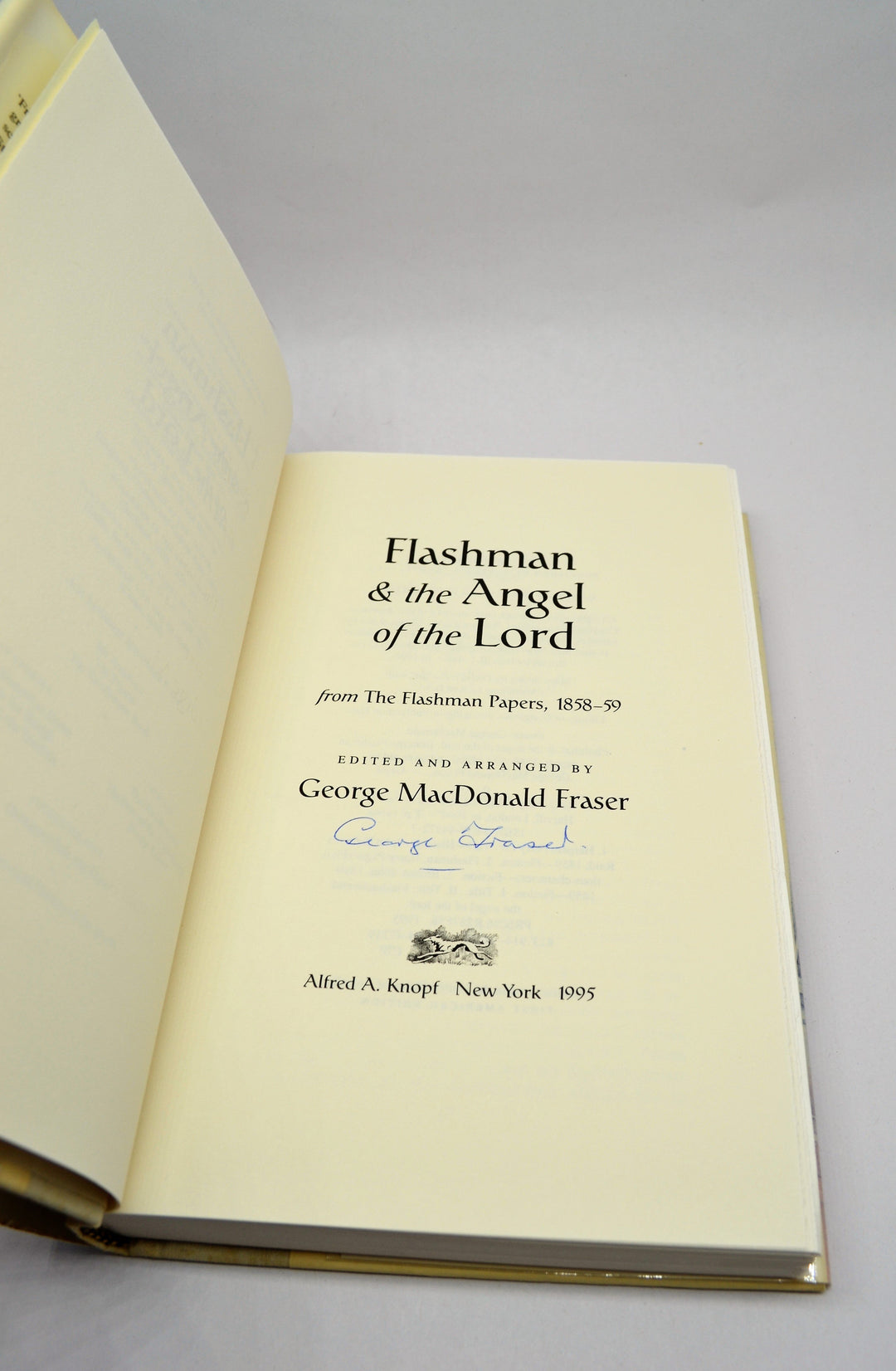 MacDonald Fraser, George - Flashman and the Angel of the Lord - SIGNED | back cover