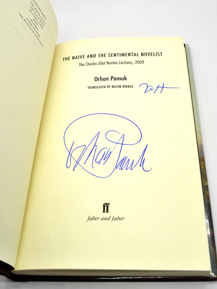 Pamuk, Orhan - The Naive and Sentimental Novelist - SIGNED | signature page