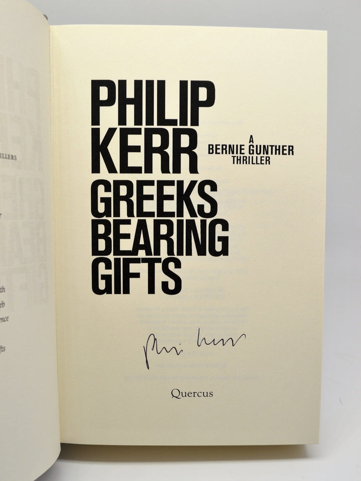 Philip Kerr | Greeks Bearing Gifts | Rare Books
