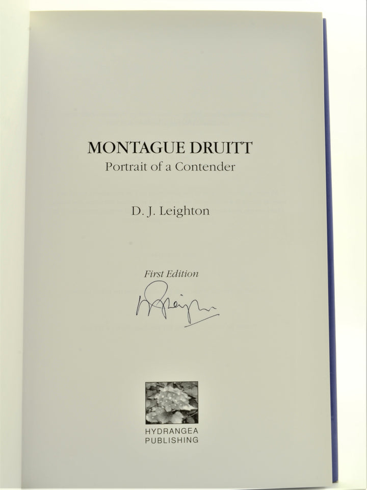 D J Leighton SIGNED Montague Druitt : Portrait of a Contender  