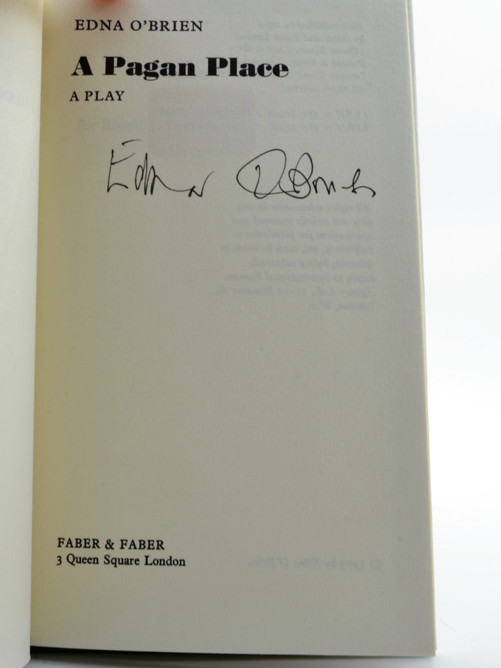 O'Brien, Edna - A Pagan Place - SIGNED | signature page