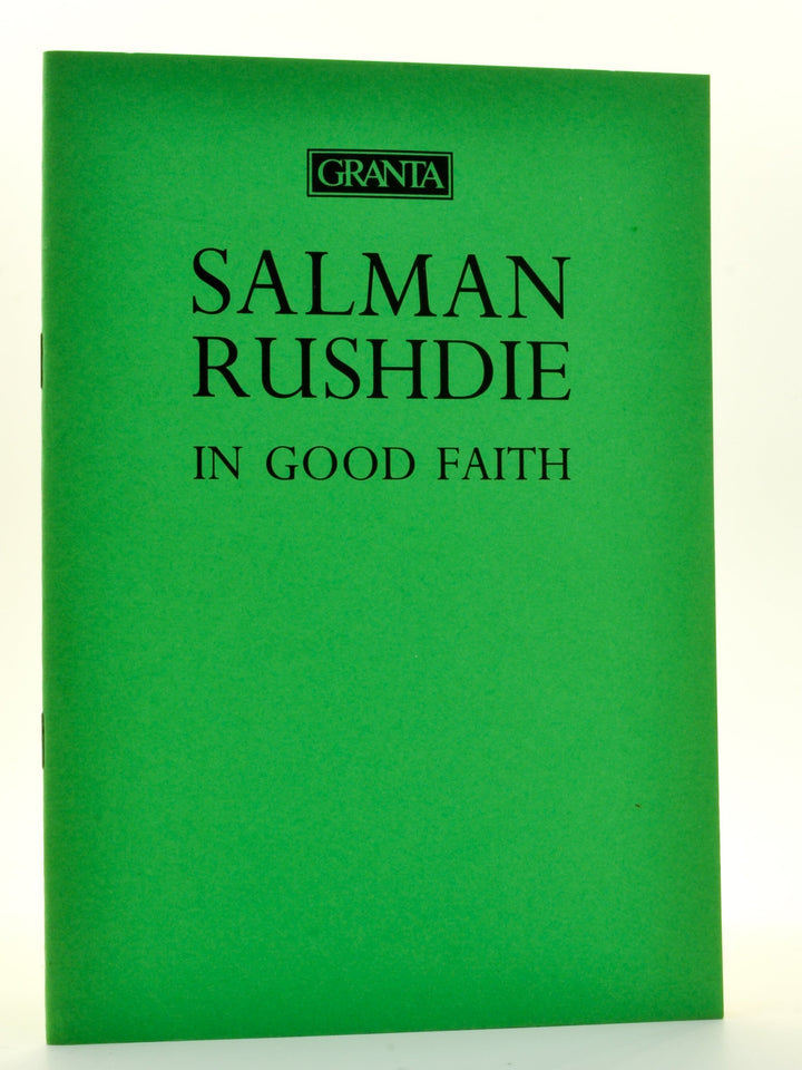 Rushdie, Salman - In Good Faith | back cover