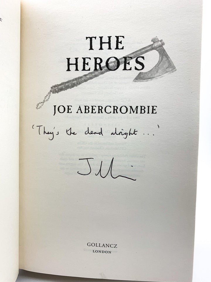 Abercrombie, Joe - The Heroes - SIGNED | signature page