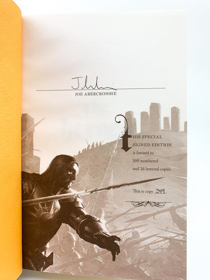 Abercrombie, Joe - The Heroes - SIGNED and Numbered | signature page