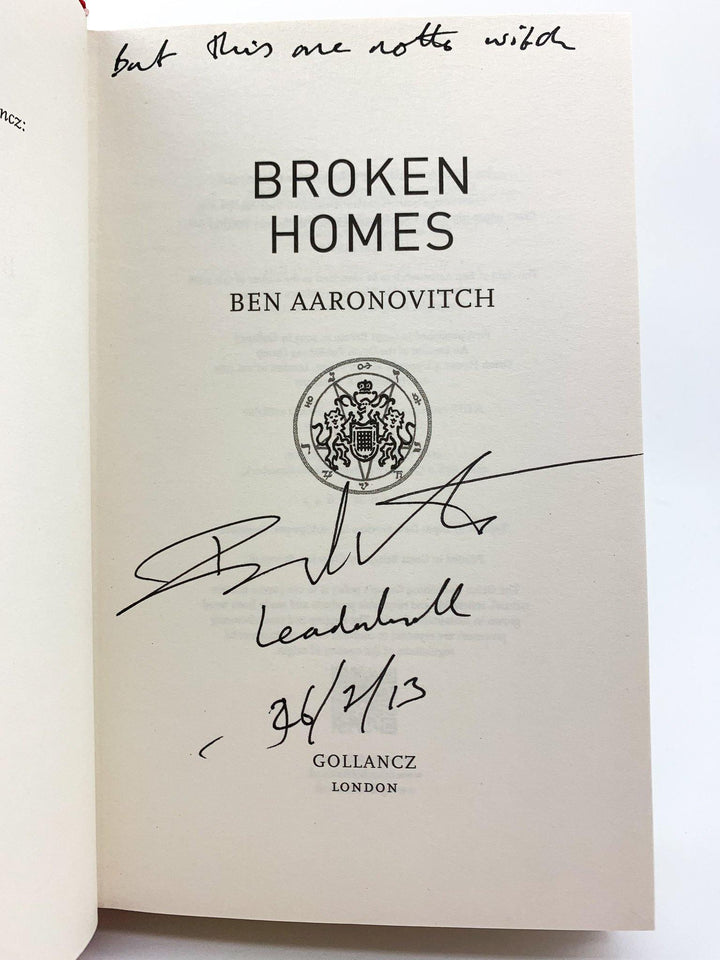 Aaronovitch, Ben - Broken Homes - SIGNED | signature page