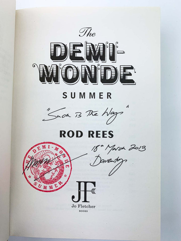 Rees, Rod - The Demi-Monde : Summer, Winter, Fall and Spring ( 4 volumes ) - SIGNED | signature page