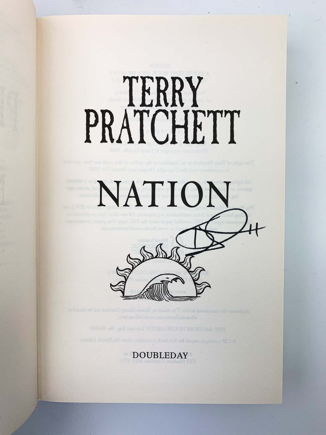 Pratchett, Terry - Nation - SIGNED | signature page