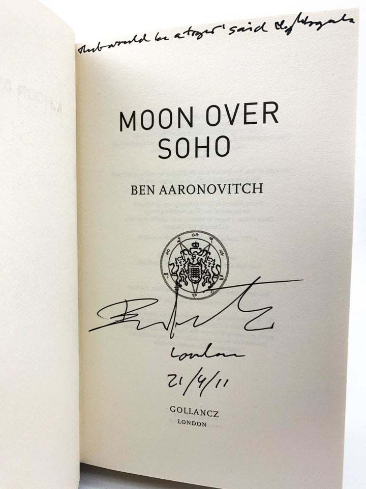 Aaronovitch, Ben - Moon Over Soho - SIGNED | signature page