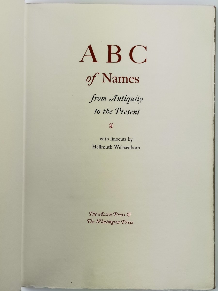 ABC of Names : From Antiquity to the Present - SIGNED | image5