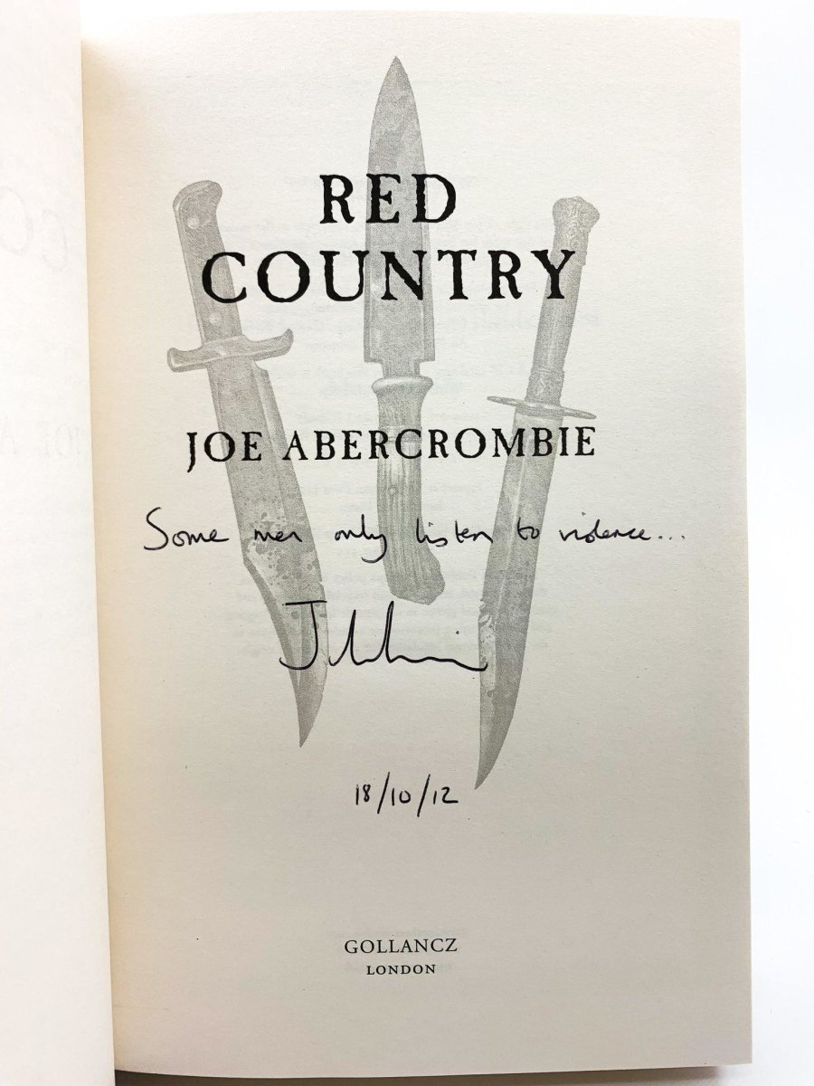 Abercrombie, Joe - Red Country - SIGNED, LINED & DATED - SIGNED | image4