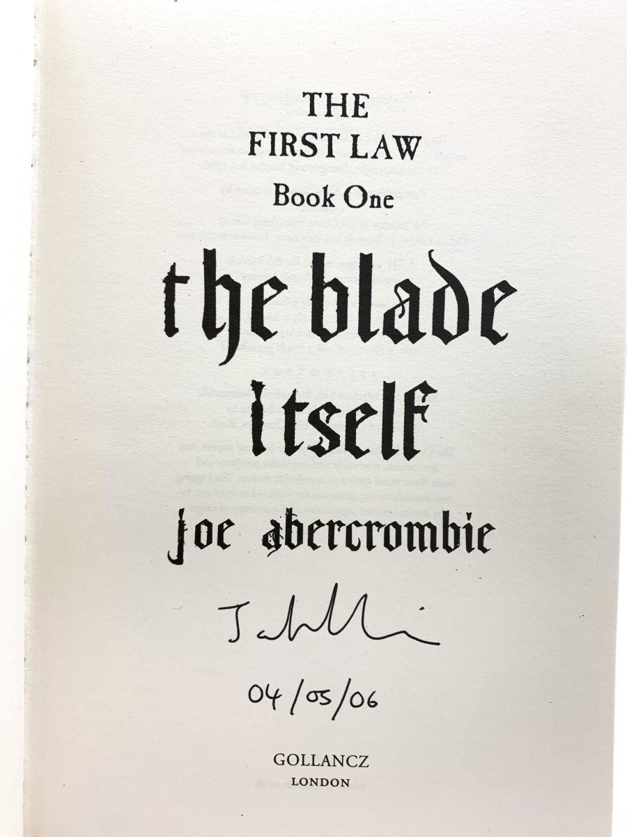 Abercrombie, Joe - The First Law series - The Blade Itself, Before They are Hanged & Last Argument of Kings. - SIGNED | image5