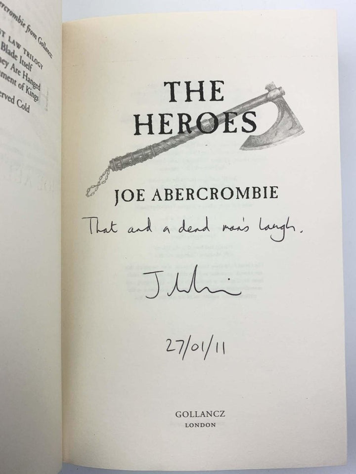 Abercrombie, Joe - The Heroes - SIGNED | signature page