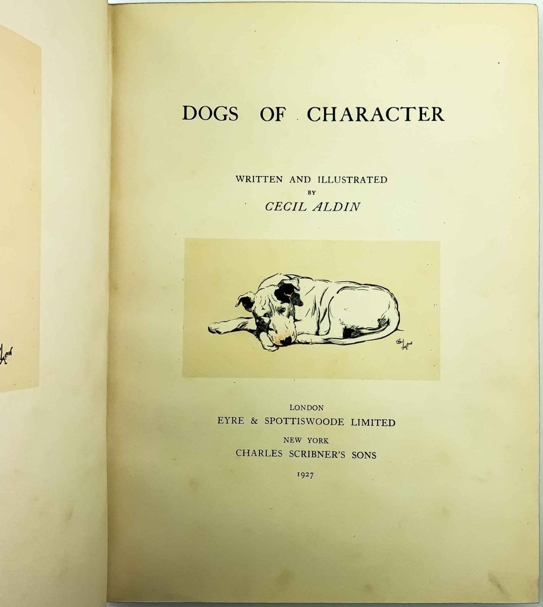 Aldin, Cecil - Dogs of Character - SIGNED | signature page