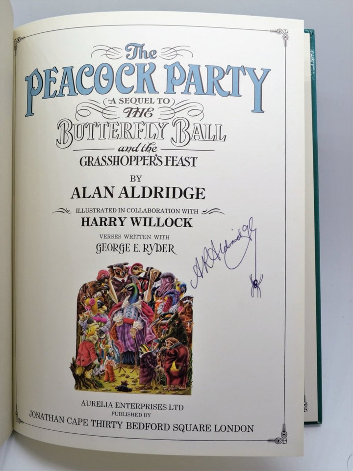Aldridge, Alan - The Peacock Party - SIGNED | signature page