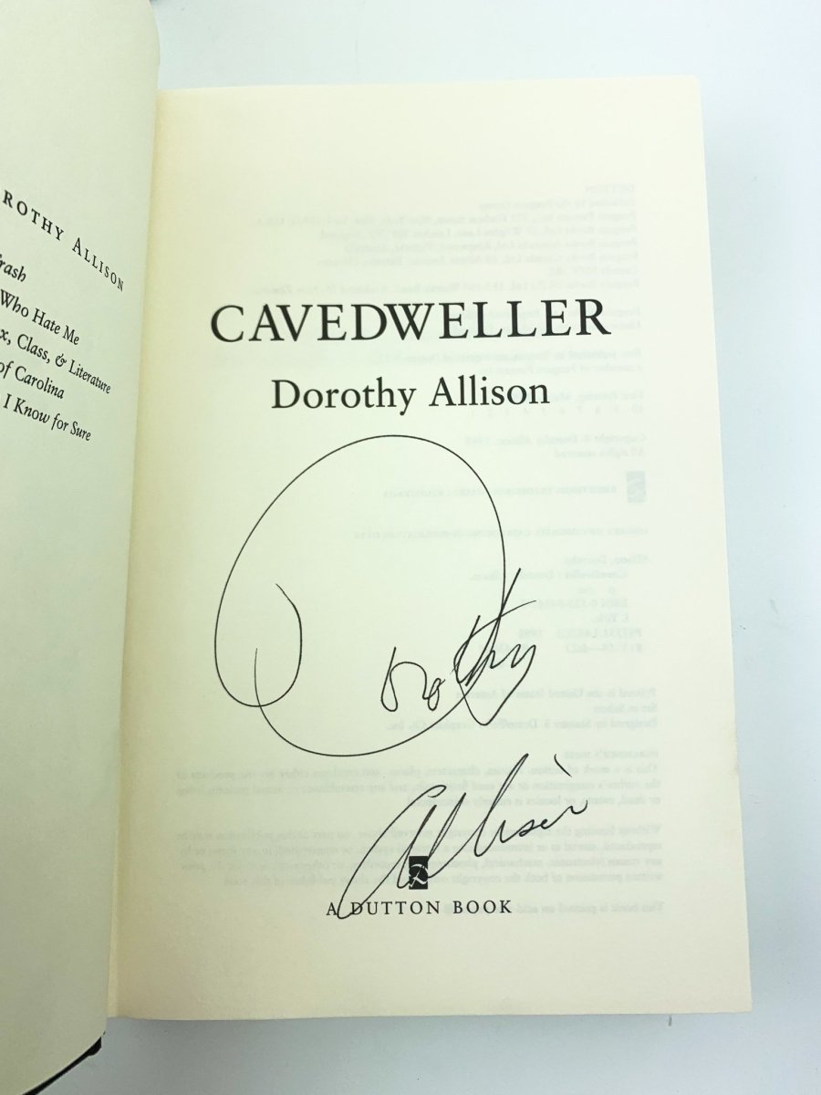 Allison, Dorothy - Cavedweller - SIGNED | signature page