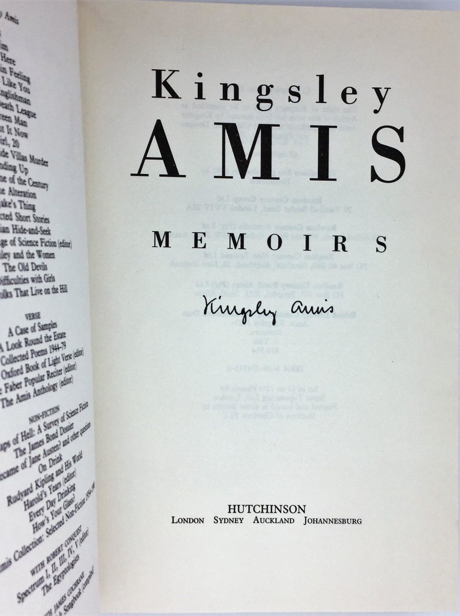 Amis, Kingsley - Memoirs | back cover