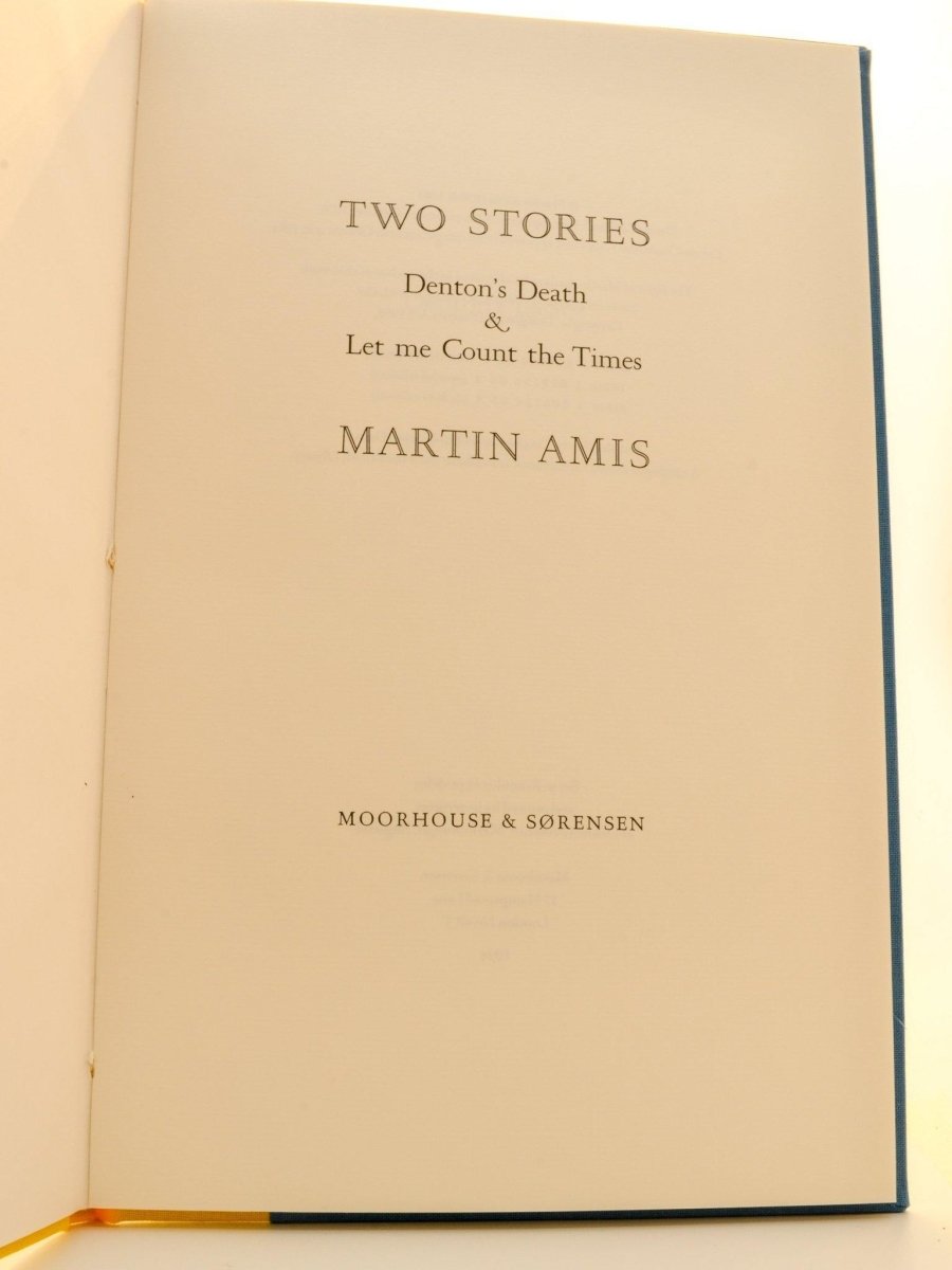 Martin Amis First Edition, Limited Edition - SIGNED Two Stories