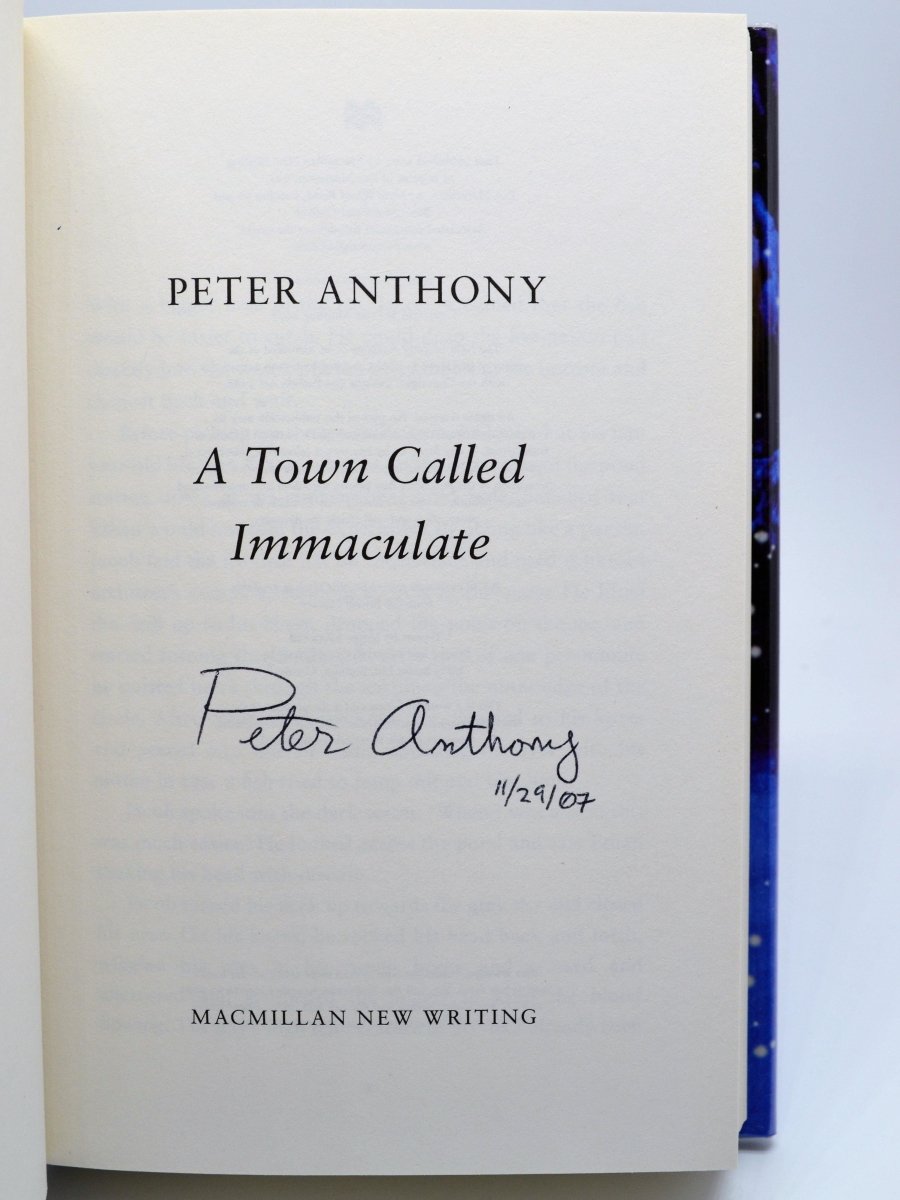 Anthony, Peter - A Town Called Immaculate - Signed | sample illustration