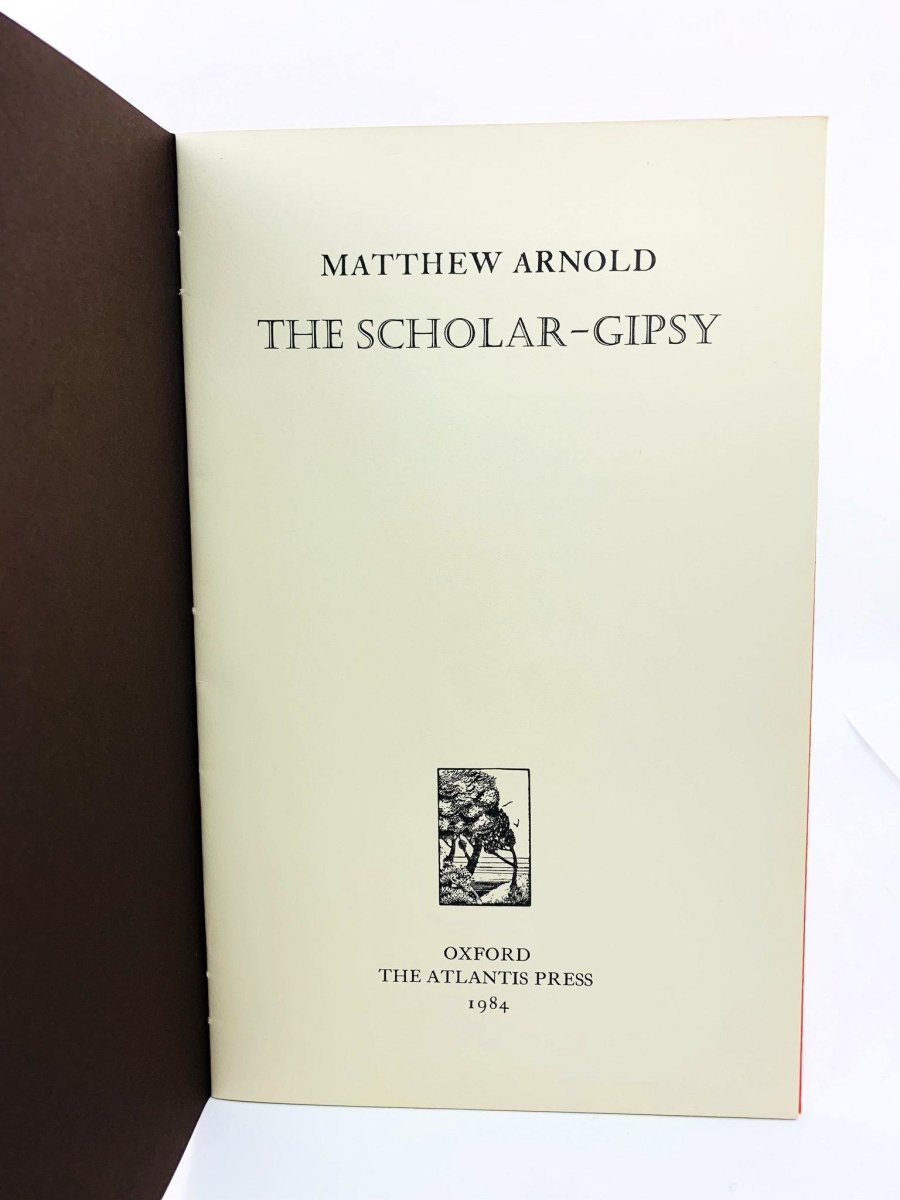 Arnold, Matthew - The Scholar Gypsy - SIGNED | back cover