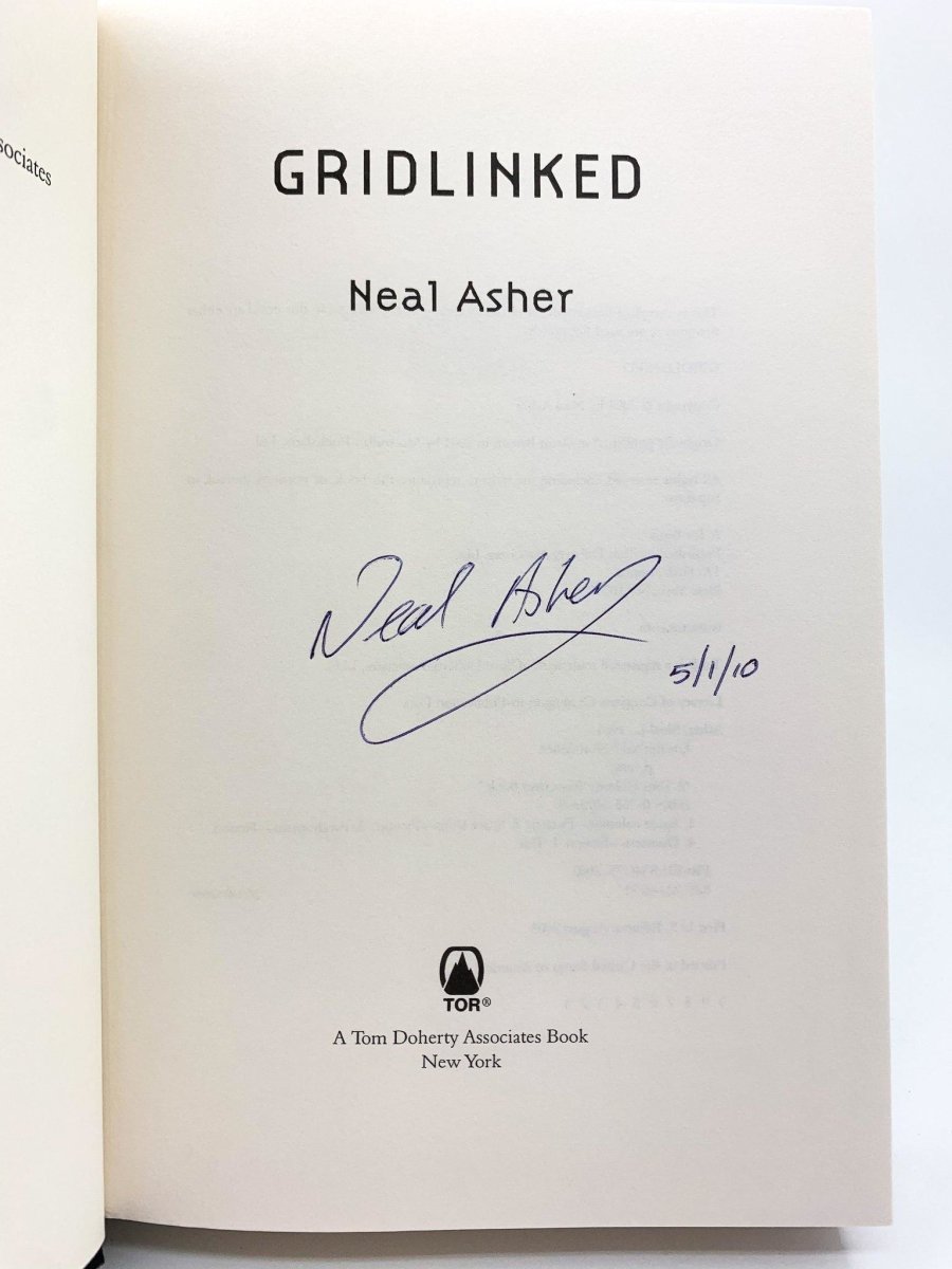 Asher, Neal - Gridlinked - SIGNED | signature page