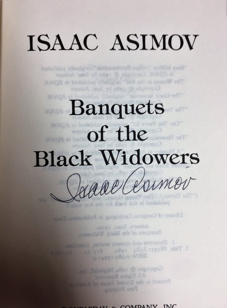 Asimov, Isaac - Banquets of the Black Widowers | back cover