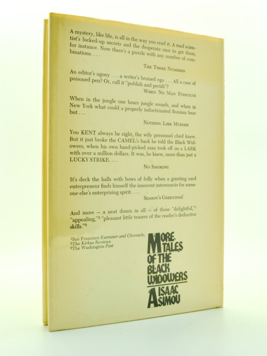 Asimov, Isaac - More Tales of the Black Widowers | back cover