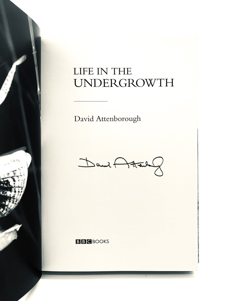 Attenborough, David - Life in the Undergrowth - SIGNED | signature page