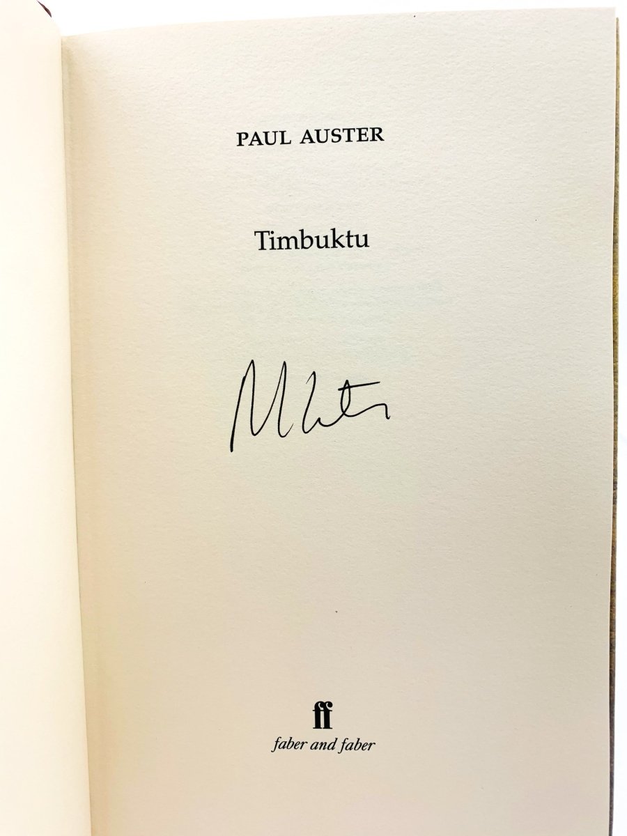 Auster, Paul - Timbuktu - SIGNED | signature page