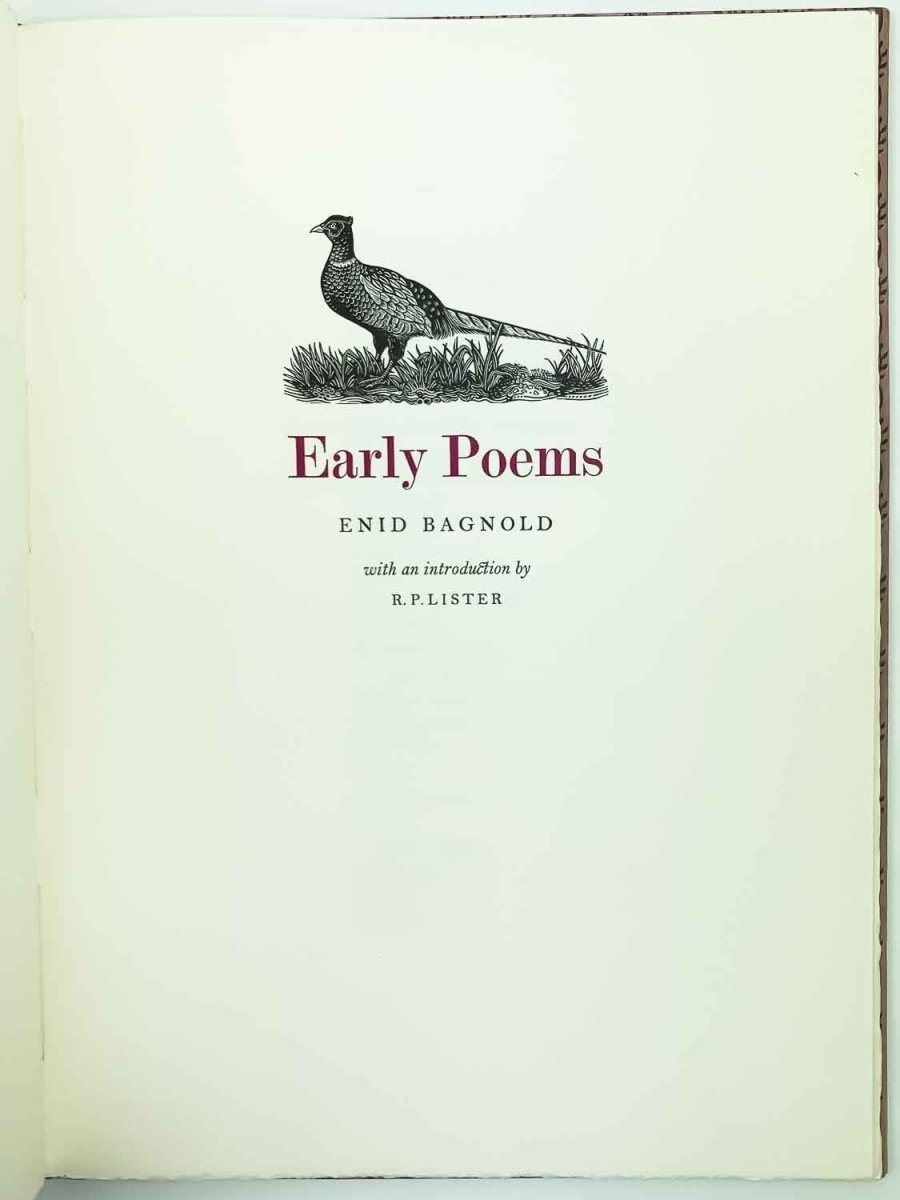 Bagnold, Enid - Early Poems | pages