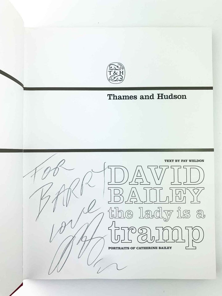 Bailey, David and Weldon - The Lady Is a Tramp - SIGNED by David Bailey | signature page