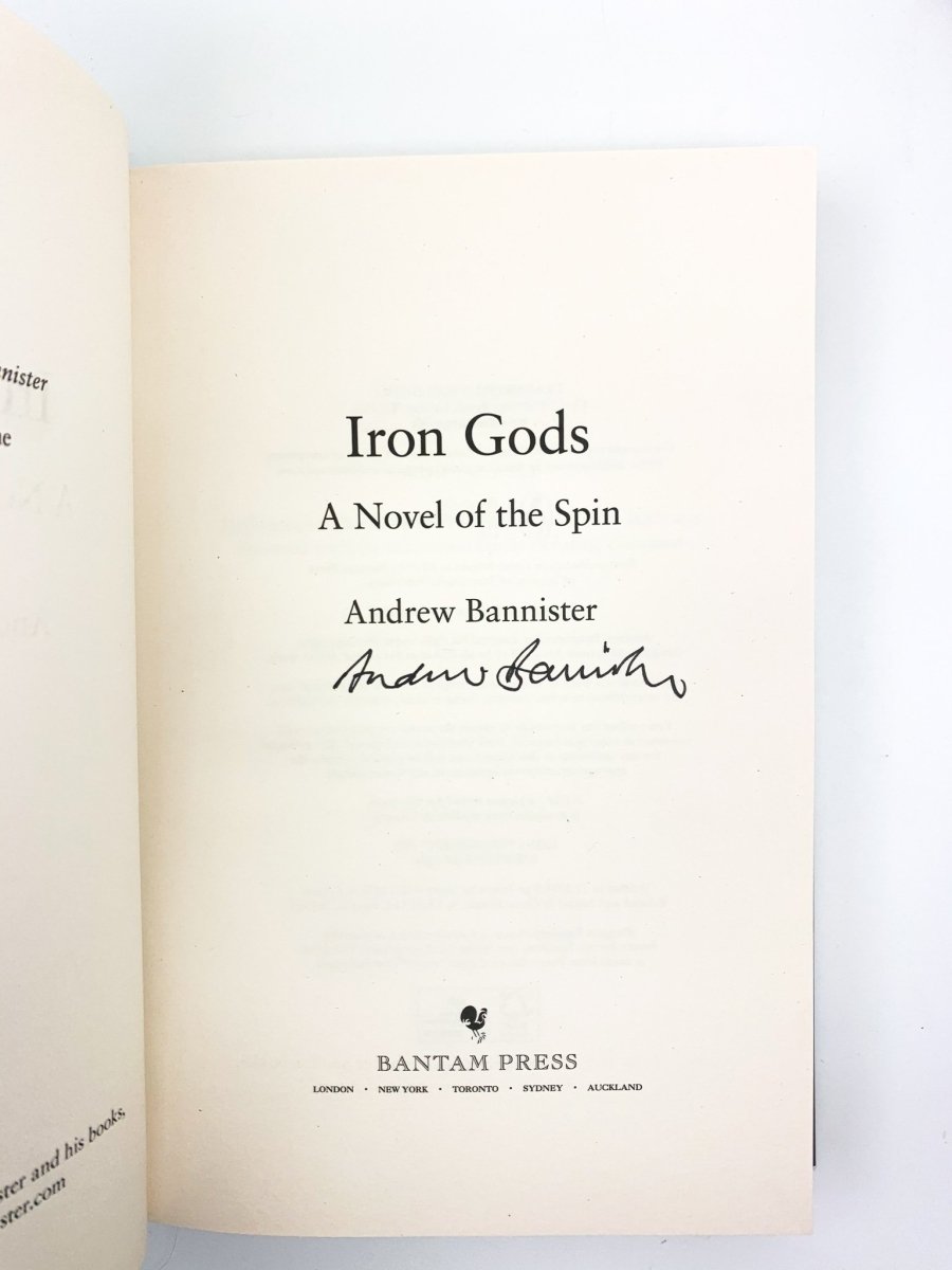 Bannister, Andrew - Iron Gods - SIGNED | signature page