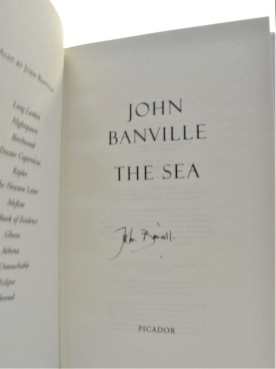 Banville, John - The Sea ( with UK proof copy ) - SIGNED | back cover