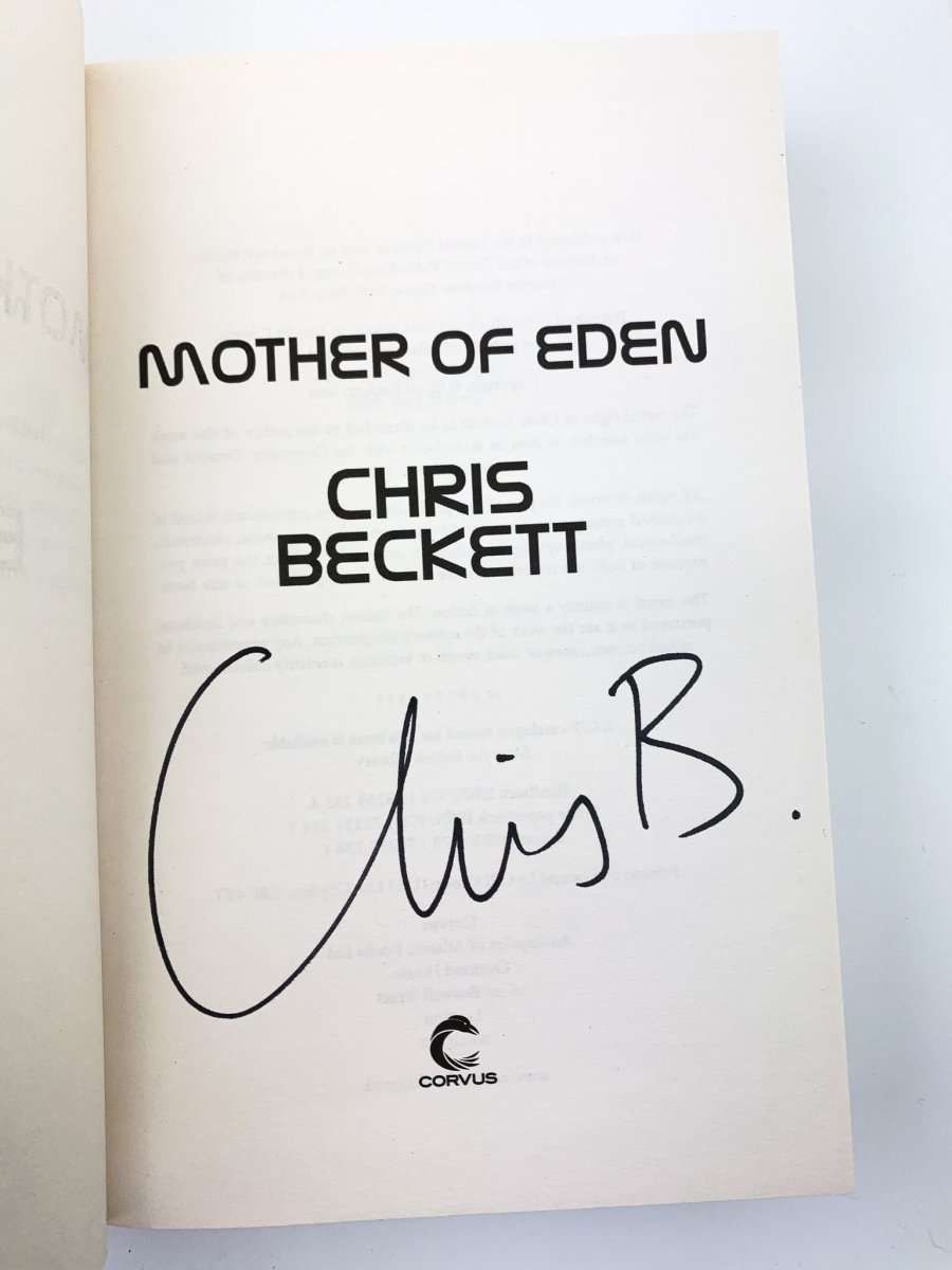 Beckett, Chris - Mother of Eden - SIGNED | back cover