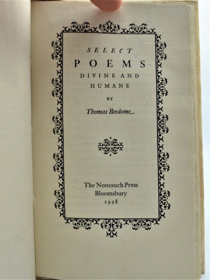 Beedome, Thomas - Select Poems Divine and Humane | sample illustration