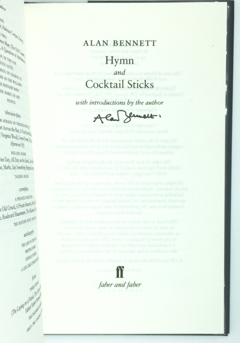 Bennett, Alan - Hymn and Cocktail Sticks | sample illustration
