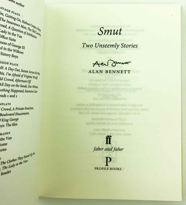 Bennett, Alan - Smut - SIGNED | image3