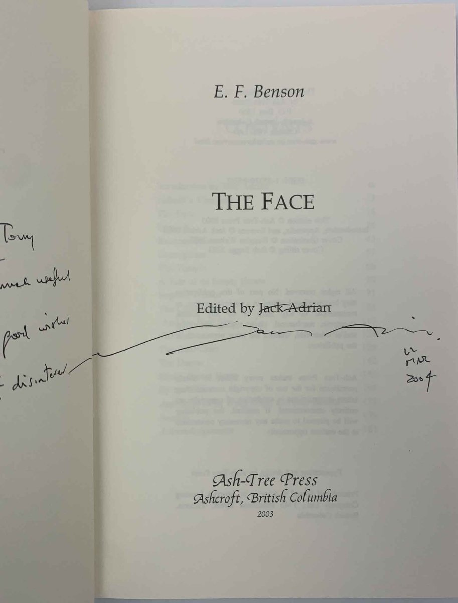 Benson, E F - Collected Spook Tales of E F Benson ( 5 volume set ) - SIGNED | signature page