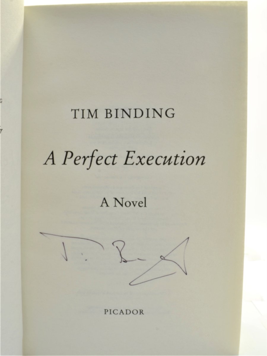 Binding, Tim - A Perfect Execution - Signed | back cover