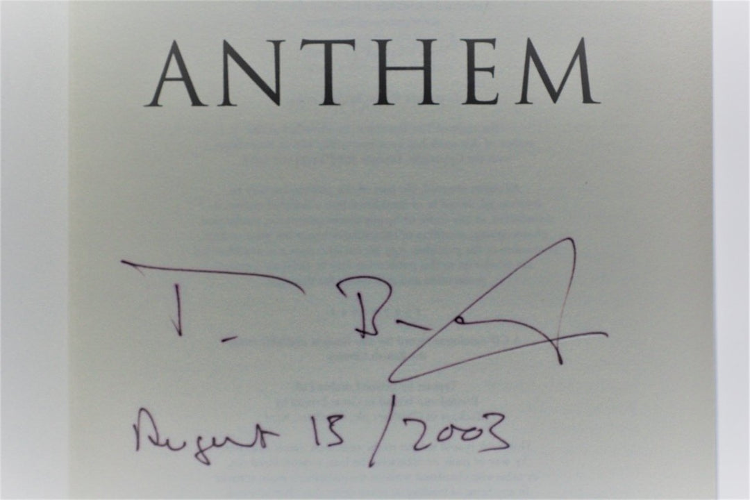 Binding, Tim - Anthem - Signed | back cover