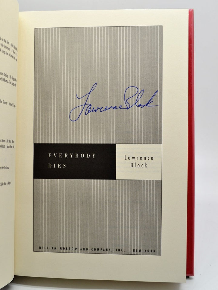 Block, Lawrence - Everybody Dies - SIGNED US Edition | back cover