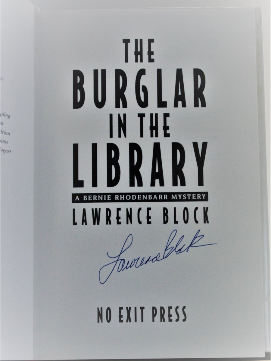 Block, Lawrence - The Burglar in the Library - Signed | back cover