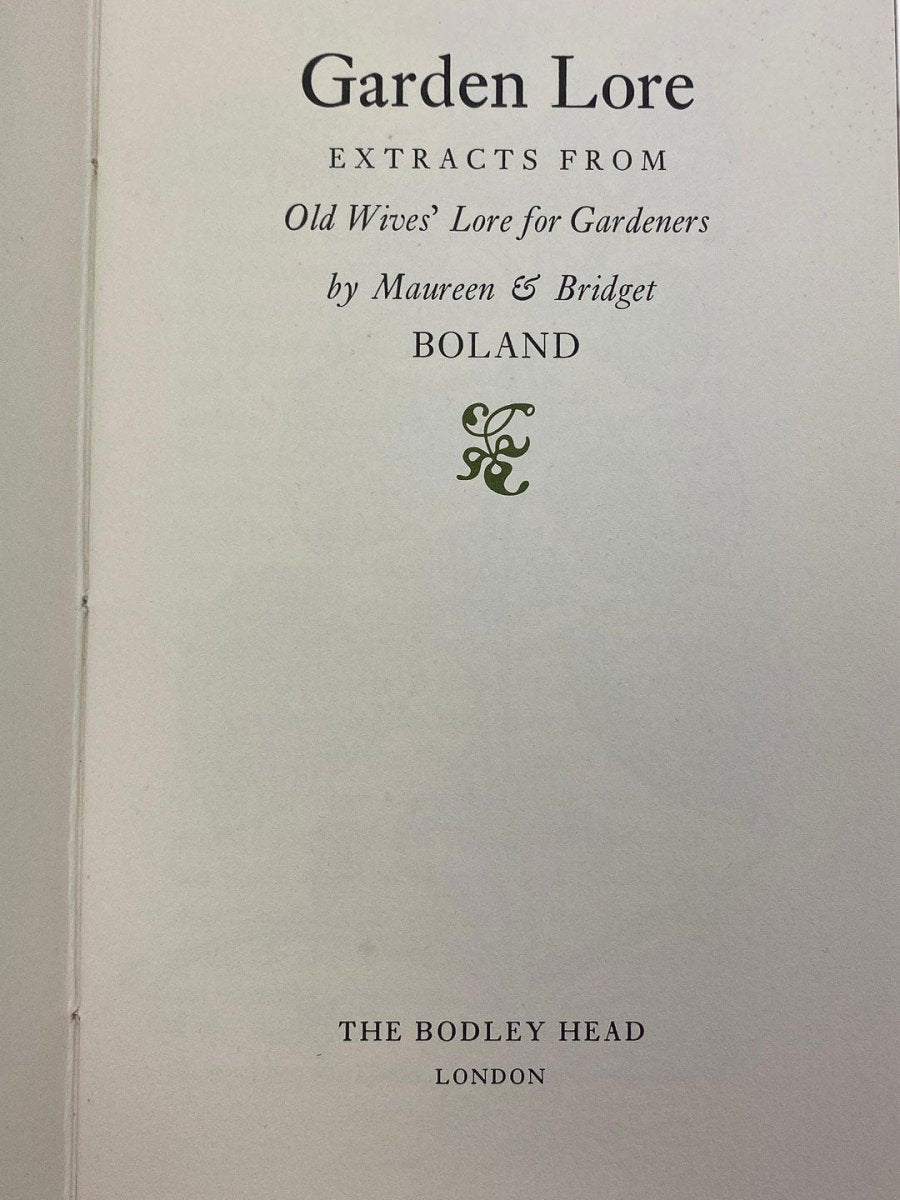 Boland, Maureen - Garden Lore | pages