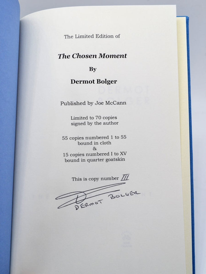 Bolger, Dermot - The Chosen Moment - SIGNED | image3