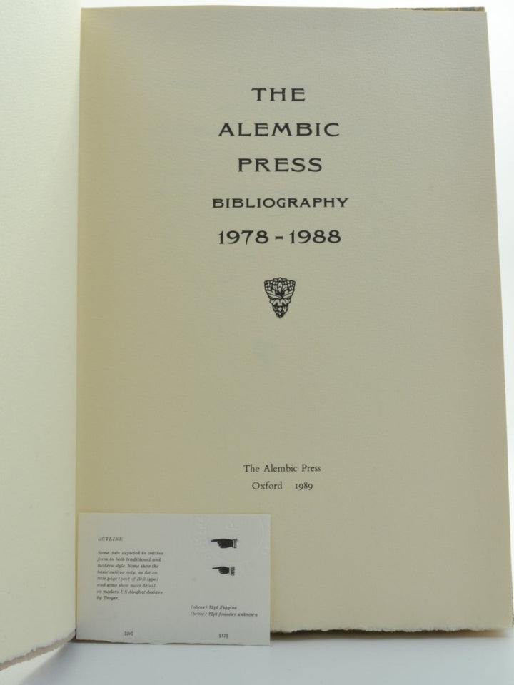 Bolton, Claire - The Alembic Press Bibliography 1978-1988 | sample illustration