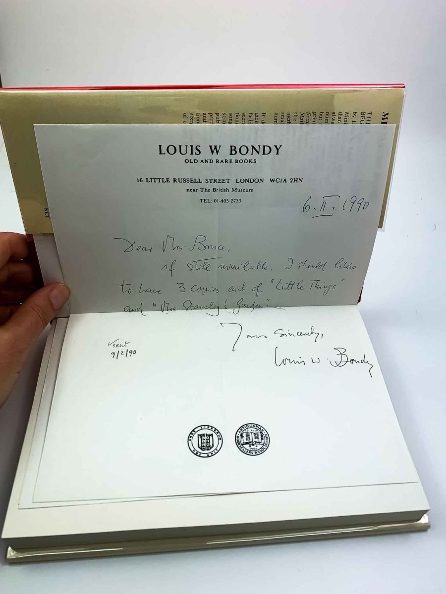 Bondy, Louis W - Miniature Books : Their History from the Beginnings to the Present Day - SIGNED | image2