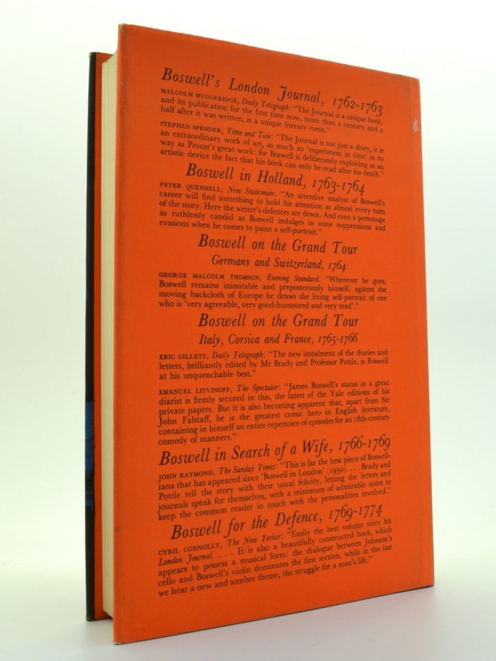 Boswell, James - Boswell : The Ominous Years | back cover