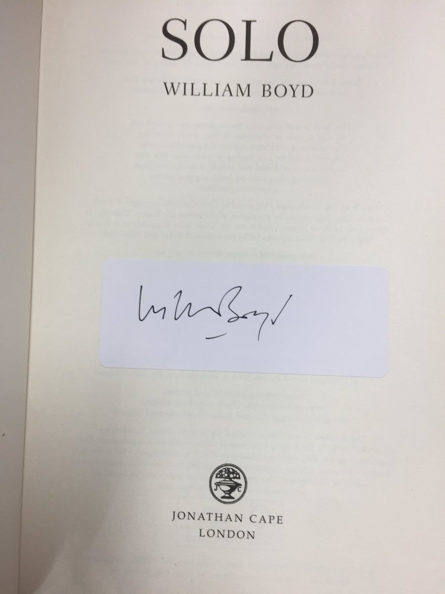 Boyd, William - Solo | back cover