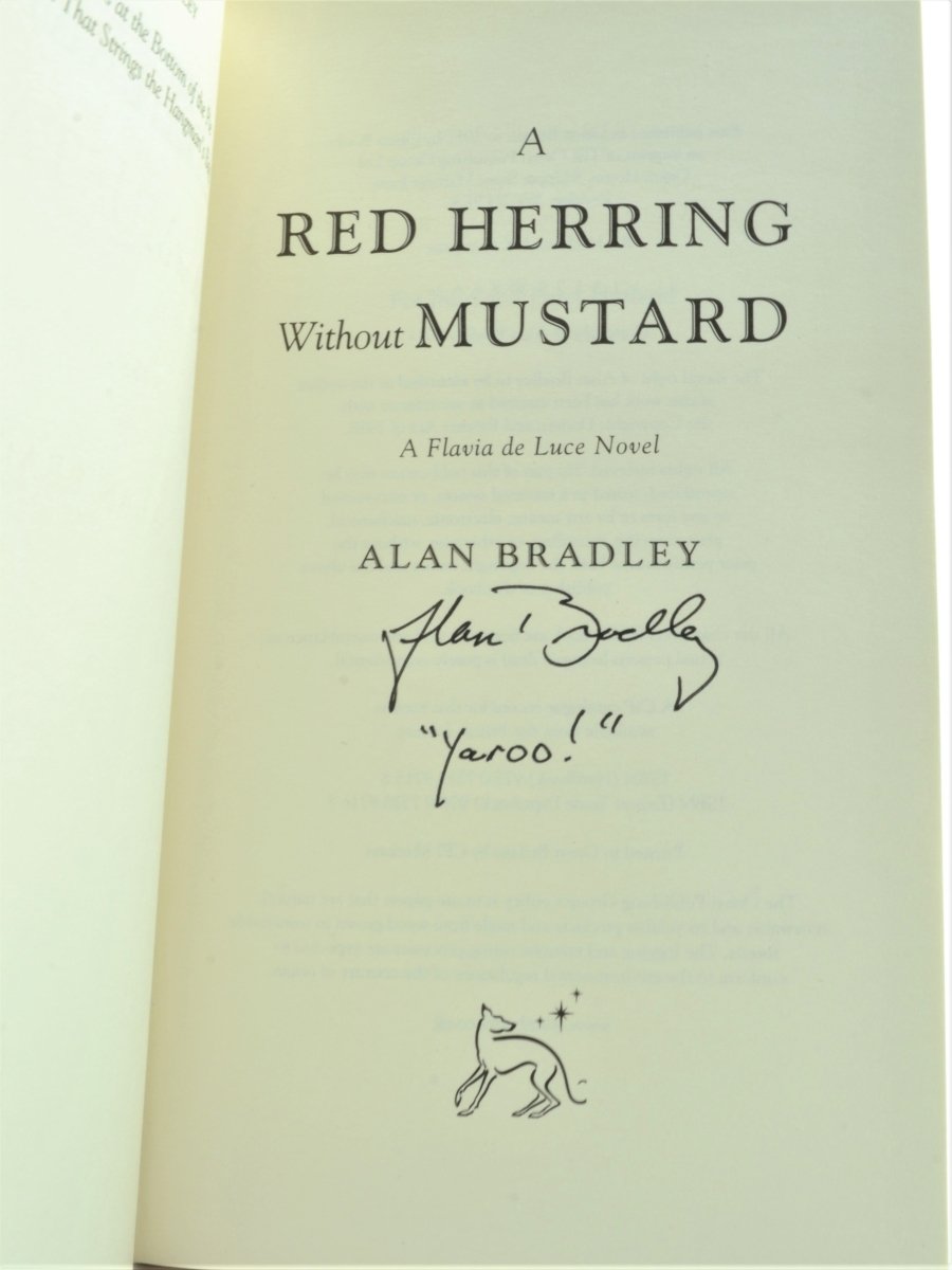 Bradley, Alan - A Red Herring Without Mustard - SIGNED | signature page