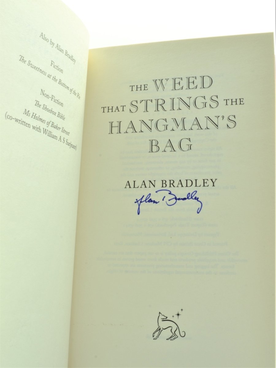 Bradley, Alan - The Weed that Strings the Hangman's Bag - SIGNED | back cover